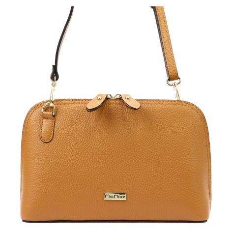 Kožená crossbody kabelka MiaMore 01-043 camel