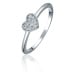 JVD Romantický stříbrný prsten se srdíčkem SVLR0980X61BI