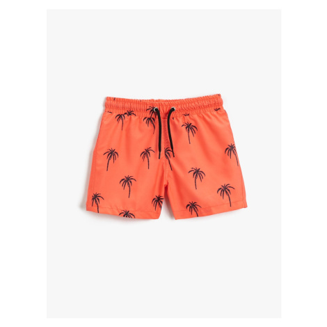 Koton Swim Shorts Palm Tree Printed