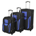 Cestovní kufr Asie SADA, černá-modrá