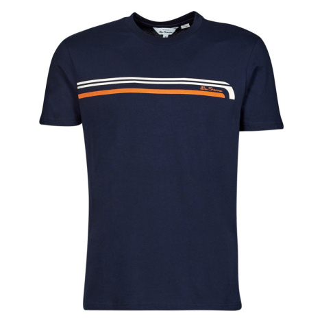 Ben Sherman PRINTED CHEST STRIPE Tmavě modrá