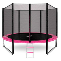 Aga Sport Pro Trampolína 305 cm růžová + ochranná síť + žebřík