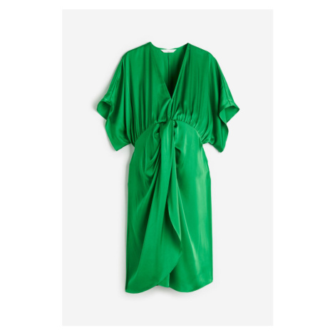 H & M - MAMA Řasené šaty - zelená H&M