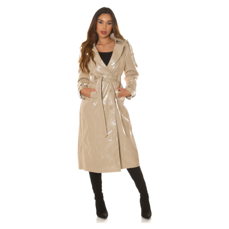 Sexy kožený kabát Musthave / Trenchcoat Style fashion