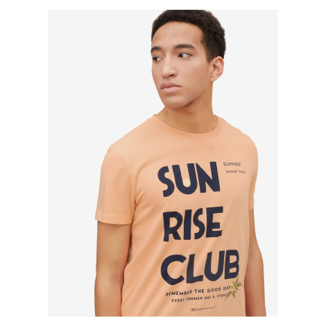 Meruňkové pánské tričko s potiskem Tom Tailor Denim