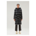 Kabát woolrich hooded long gentry coat černá