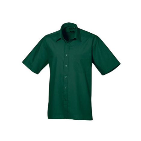 Premier Workwear Pánská košile s krátkým rukávem PR202 Bottle -ca. Pantone 560
