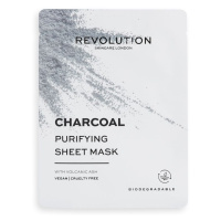 Revolution Skincare Biodegradable Purifying Charcoal Sheet Mask 5 Pack Set kus