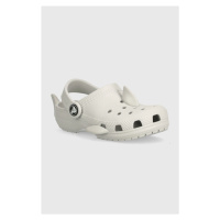 Dětské pantofle Crocs Classic IAM Shark Clog šedá barva