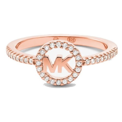 Michael Kors Luxusní bronzový prsten se zirkony MKC1250AN791 51 mm