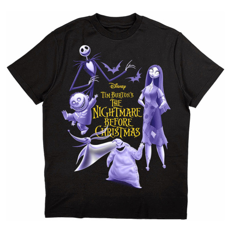 The Nightmare Before Christmas tričko, Purple Characters Black, pánské RockOff