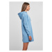 Ladies Organic Oversized Terry Hoody Dress - horizonblue