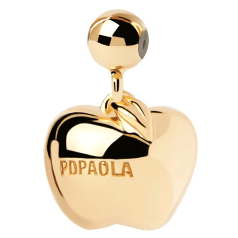 PDPAOLA Slušivý pozlacený přívěsek Jablko Charms CH01-089-U
