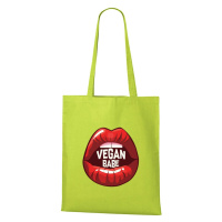 DOBRÝ TRIKO Bavlněná taška s potiskem Vegan BABE Barva: Limetková