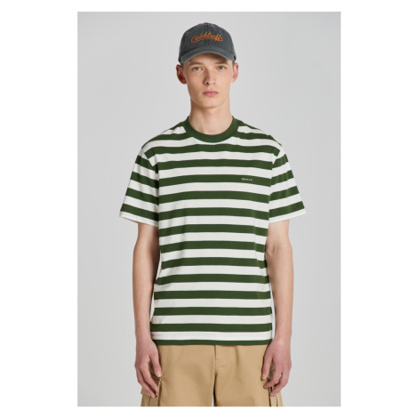 TRIČKO GANT STRIPE SS T-SHIRT zelená