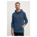 Bavlněná mikina Pepe Jeans SILVERTON HOODIE pánská, tmavomodrá barva, s kapucí, hladká, PM582713