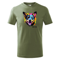 Dětské tričko s potiskem plemene Austrálsky dobytkársky pes s volitelným jménem