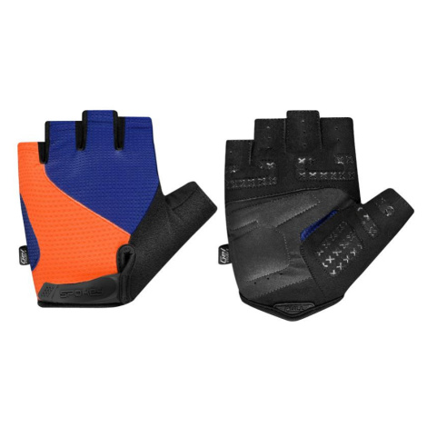 Spokey EXPERT Pánske cyklistické rukavice, modro-oranžové, veľ. M