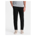 Men's classic chino pants with fine texture - black V5 OM-PACP-0188