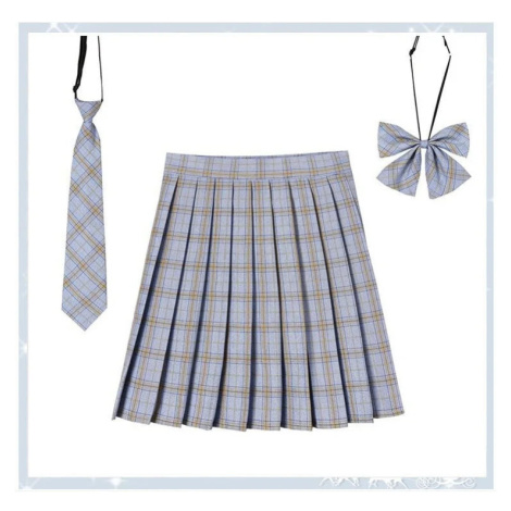 Dámská kostkovaná sukně s kravatou a mašlí