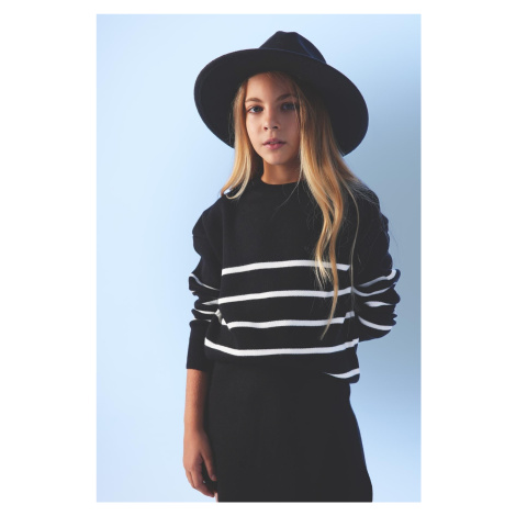 DEFACTO Girl Striped Crew Neck Knitwear Sweater