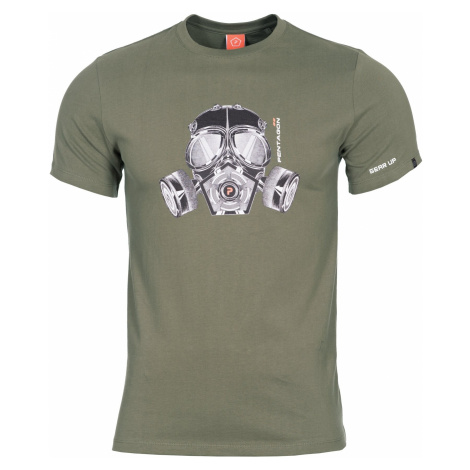 Pánské tričko Gas mask Pentagon® – Olive Green PentagonTactical