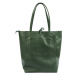 Kožená kabelka přes rameno MiaMore 01-014 Z zelená