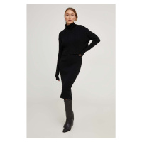 Šaty a svetr Answear Lab černá barva, mini