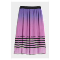 Sukně karl lagerfeld striped pleat skirt růžová