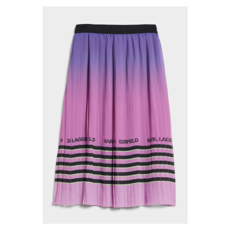Sukně karl lagerfeld striped pleat skirt růžová