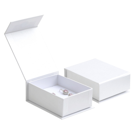 JK Box Bílá dárková krabička na soupravu šperků VG-6/AW JKbox