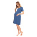 Modrá těhotenská noční košile 0132