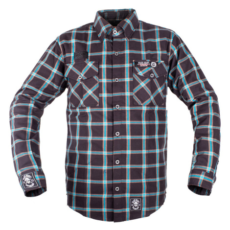 Košile W-TEC Black Heart Respector II černá s modrým pruhem