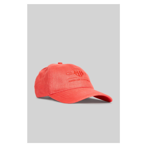 KŠILTOVKA GANT TONAL ARCHIVE SHIELD LINEN CAP růžová