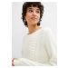 Bonprix BODYFLIRT svetr s pleteným vzorem Barva: Bílá, Mezinárodní