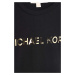 Dětské tričko s dlouhým rukávem Michael Kors černá barva, s potiskem