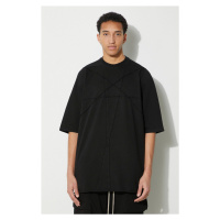 Bavlněné tričko Rick Owens Jumbo T-Shirt černá barva, DU01D1274.RIGET1.09