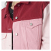 Čeveno-růžová oversized bunda