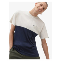 Krémovo-modré pánské tričko VANS Colorblock