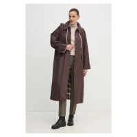 Kabát Barbour X Alexa Natalie Trench Coat dámský, hnědá barva, přechodný, LWB0907