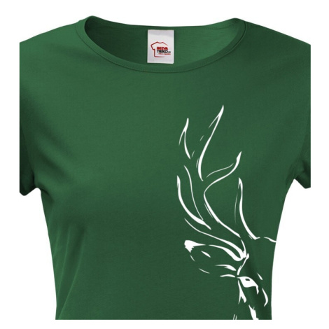 Originální triko se siluetou jelena - ideální dárek pro myslivce BezvaTriko