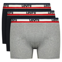 ČERNO-ŠEDÁ SADA BOXEREK LEVI'S BOXER 3 PAIRS BRIEFS Černá