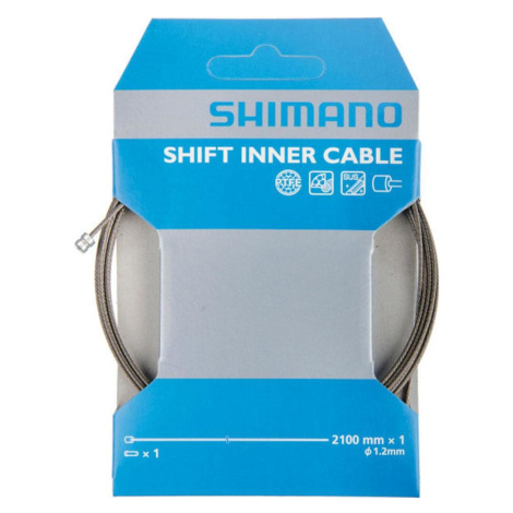 SHIMANO řadící lanko - CABLE MTB/ROAD 1,2x2100mm - stříbrná