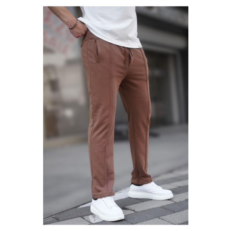 Madmext Brown Open Cuff Men's Sweatpants 6515