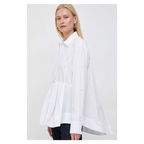 Košile Pinko bílá barva, relaxed, s klasickým límcem, 102090.A19U
