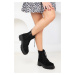 Soho Black Suede Women's Boots & Booties 18530