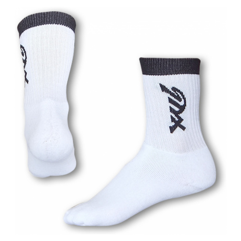 Ponožky Styx classic bílé s černým nápisem (H221)