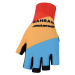 BONAVELO Cyklistické rukavice krátkoprsté - BAHRAIN MCLAREN - žlutá/červená