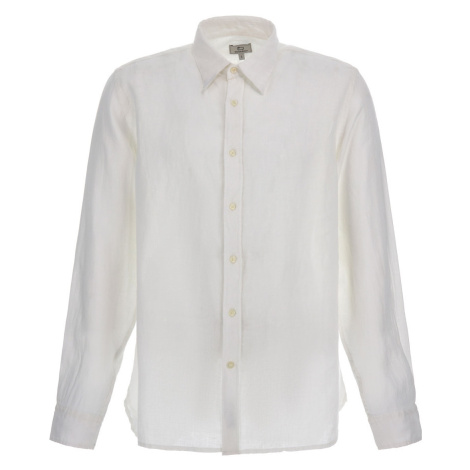 Košile woolrich linen shirt bílá