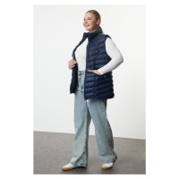 Trendyol Curve Navy Blue Regular Fit Pocket Zipper Vest